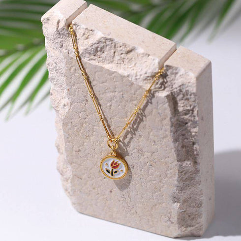 Vintage Tulip Glaze Necklace Bracelet Earrings (Purchase Individually) - Zafari Studio Jewelry